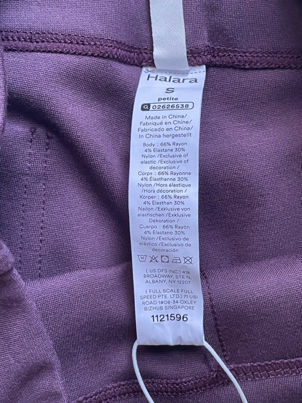 Halara Flex High Waisted Back Side Pocket Slight Flare Work Pants Night’s Purple - Picture 6 of 6
